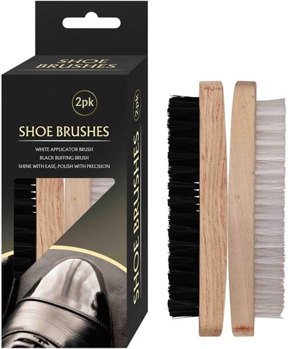 2pcs shoe brush set - brush, wooden