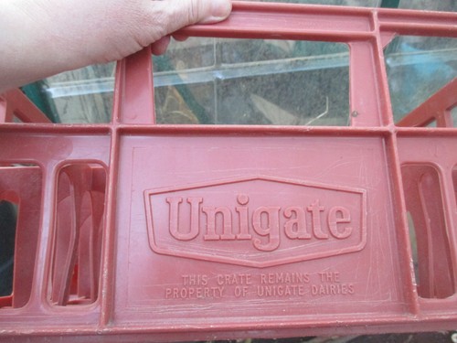 Vintage unigate milk crate - vintage,