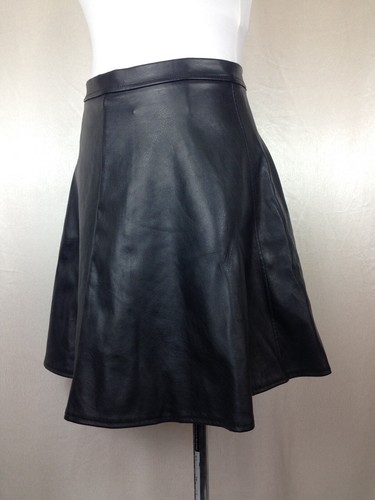 Wet look faux leather mini - leather,