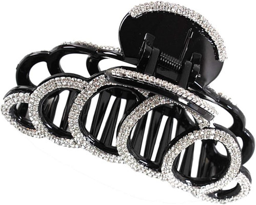 Large rhinestone hair claw - rhinestone,