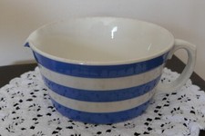 TG Green Cornishware Blue and White Gravy Boat or Jug - Green Shield Stamp - 5"