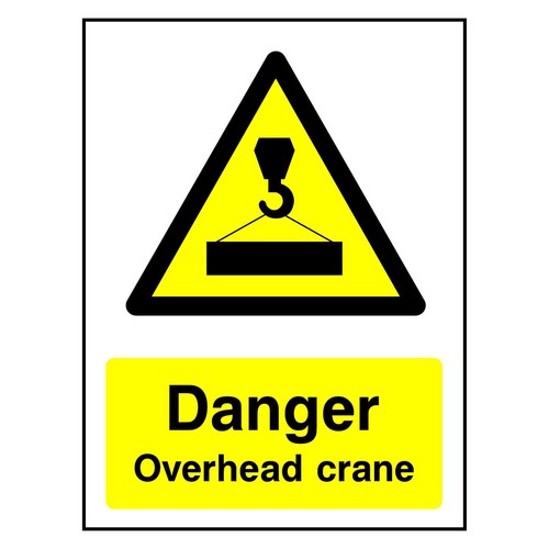 Danger overhead crane sign - danger,