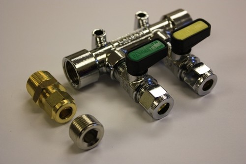 Way gas manifold - gas, caravan