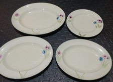 4 x NewHall Hanley Graduated  3 Serving Plates & 1 Luncheon Plate New Hall Rare