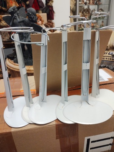 Doll stands vintage white - doll,