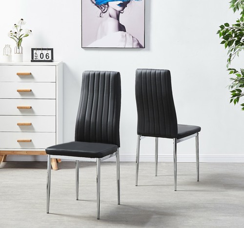 Dining chairs set black - chairs, 4