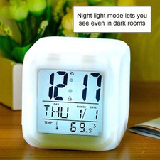 7 Colors LED Alarm Clock