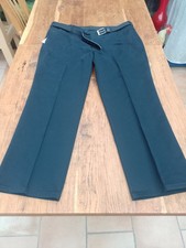Bruhl Montana Men's Trousers With Belt Navy Blue W42" L32" Cotton BNWT