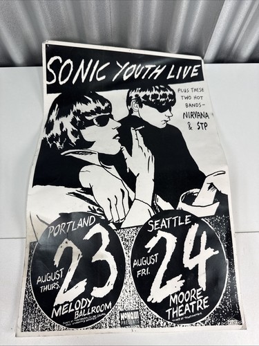 Vtg sonic youth nirvana - sonic,