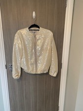 Zara Sequin Jacket. Oyster