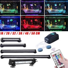 LED Aquarium Lights Submersible Air Bubble RGB Light Fish Tank Submersible Tube