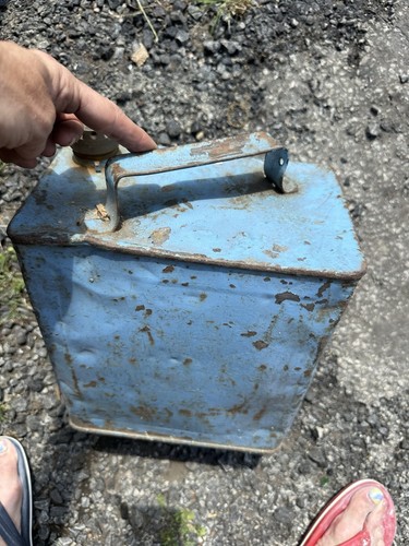 Vintage gallon square blue - vintage,