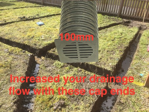End caps for - 100mm, perforated