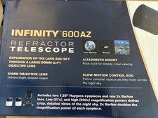 Telecope, Meade Instruments, Infinity  600AZ refractor, opened but unboxed