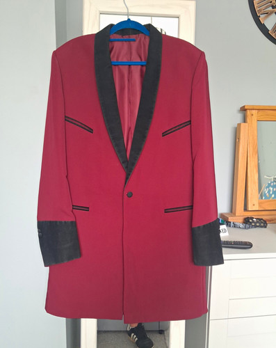 Men burgundy black teddy boy - men's,