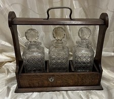 Antique Wooden Oak Decanter