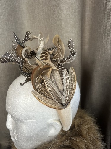 Real feather fascinator - real,