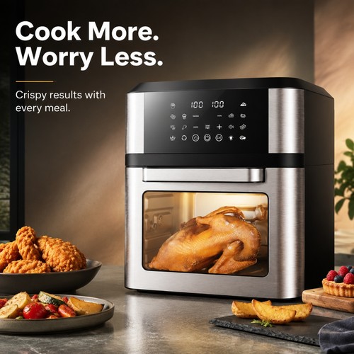 12l large air fryer oven - 12l, 1750w
