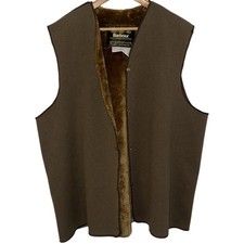 Vintage Barbour A295 Snap In Pile Liner, Brown, C44 (XL) 100% Acrylic Made in UK