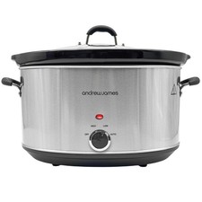 Slow Cooker 8 Litre Removable Ceramic Bowl 3 Heat Settings Andrew James