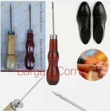 2 Pcs Hook Awl And Gourd Piercing Awl Set Shoe Repair Leather Stitching 