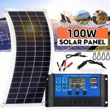 100Watt Solar Panel Kit With 50A Controller 12 V Battery Charger Caravan RV Boat