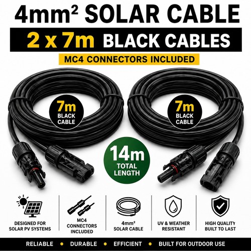 4mm solar cable - solar, 7m