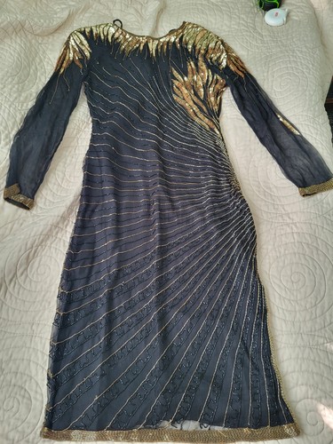 Gold beaded sequin john - beaded,