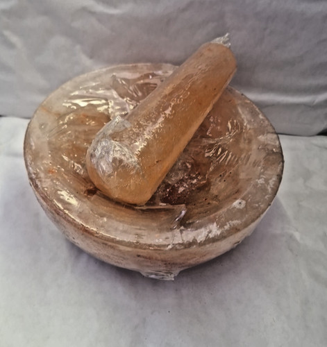 Himalayan pink salt pestle - salt,