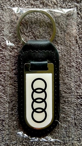 Audi keyring black leather - audi,