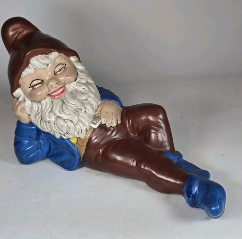 Vintage ceramic garden gnome - vintage,