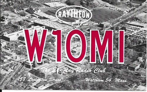 Qsl 1953 waltham - waltham, radio