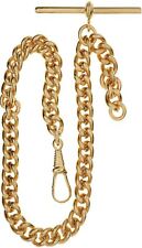 Single Albert Chain for Pocket Watch Heavyweight Finished in Rolled Gold