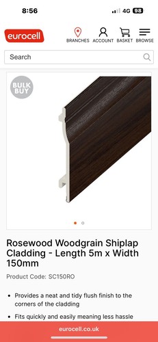 Rosewood shiplap wall cladding - wall,