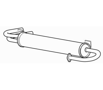 Quality rear exhaust silencer - rear,
