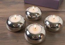 Grenadier Silversmiths Chrome/Silver Tea Light Candle Holders 