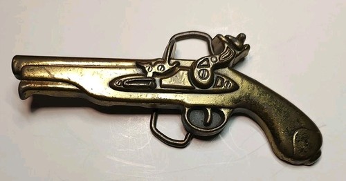 Vintage flintlock brass belt - flintlock,