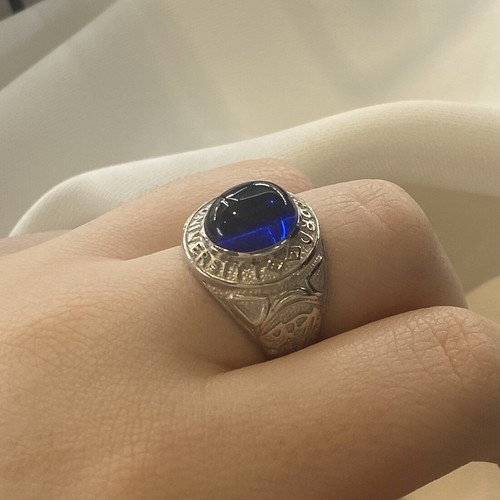 Sterling silver men college - silver,