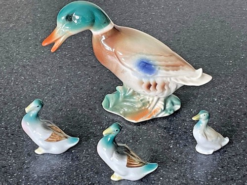 Small ceramic mallard duck - ceramic,