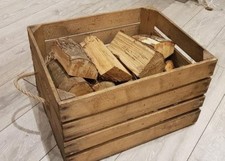 OLD WOODEN APPLE CRATE WITH