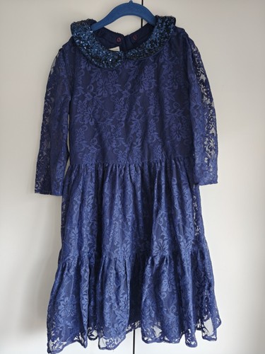Monsoon girls blue lace - girls, sequin