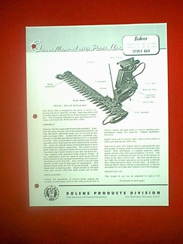 Bolens tractor sickle bar - bolens,