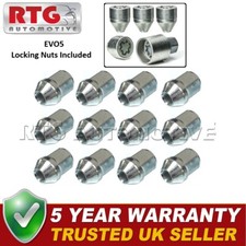 12x Nuts + 4x EVO5 Locking Nuts For Toyota MR2 Mk1 1984-1989 (Steel Wheels)