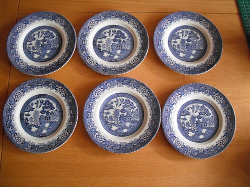 Woods ware blue white - blue, &