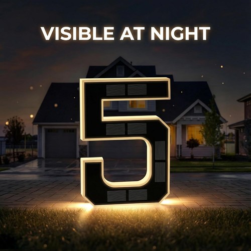 Solar led house numbers - solar, &