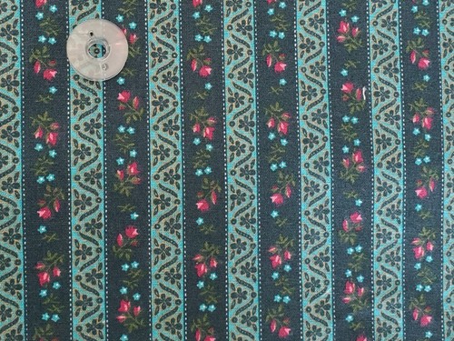 Yds green floral stripe - yds,