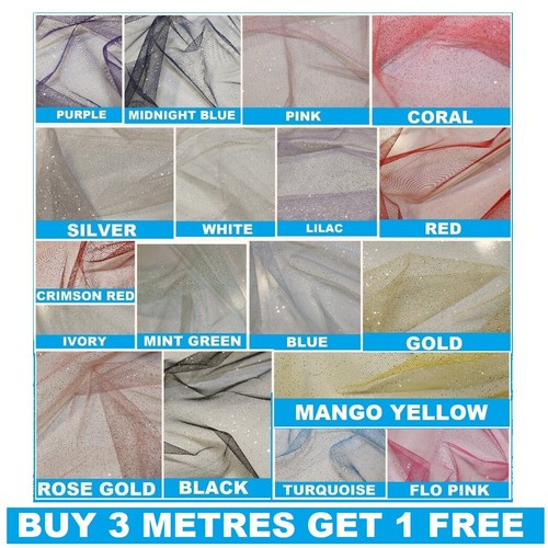 Glitter tulle net soft sheer - net,