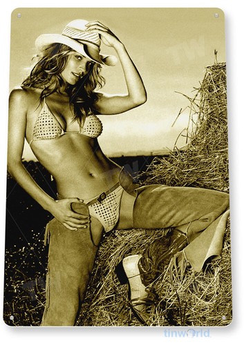 Tin sign hay stack metal - sign,