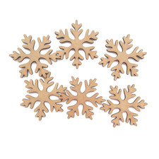 Snowflake MDF Craft Shapes Christmas Decor DIY Wooden Ornaments Blanks