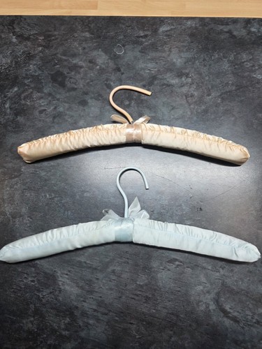 Pair vintage padded satin - pair,